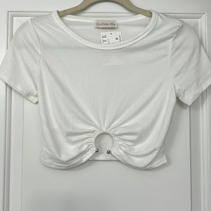 L'abeye endless blu crop top